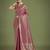 pink silk blend banarasi jacuard work saree with unstitched blouse piece