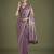 wine silk blend banarasi jacuard work saree with unstitched blouse piece