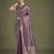 wine silk blend banarasi jacuard work saree with unstitched blouse piece