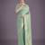 rama silk blend banarasi jacuard work saree with unstitched blouse piece