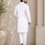 White color traditional chikankari embroidery cotton men's kurta payjama set