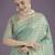 rama silk blend banarasi jacuard work saree with unstitched blouse piece
