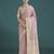 lavender silk blend banarasi jacuard work saree with unstitched blouse piece