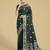 green silk blend banarasi jacuard work saree with unstitched blouse piece