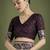 wine silk blend banarasi jacuard work saree with unstitched blouse piece