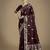 maroon silk blend banarasi jacuard work saree with unstitched blouse piece