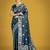 rama silk blend banarasi jacuard work saree with unstitched blouse piece