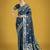 rama silk blend banarasi jacuard work saree with unstitched blouse piece