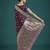 wine silk blend banarasi jacuard work saree with unstitched blouse piece