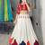 White Plain Kali Work Rayon Navratri Lehenga With Fancy Blouse - Full stitched free size