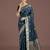 rama silk blend banarasi jacuard work saree with unstitched blouse piece