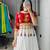 White Plain Kali Work Rayon Navratri Lehenga With Fancy Blouse - Full stitched free size