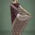 maroon silk blend banarasi jacuard work saree with unstitched blouse piece
