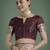 maroon silk blend banarasi jacuard work saree with unstitched blouse piece