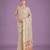 off white pink silk blend banarasi jacuard work saree with unstitched blouse piece