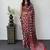 Red Color Mirror Work Satin Saree