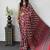 Red Color Mirror Work Satin Saree