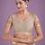 off white pink silk blend banarasi jacuard work saree with unstitched blouse piece