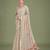 off white red silk blend banarasi jacuard work saree with unstitched blouse piece