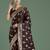 maroon silk blend banarasi jacuard work saree with unstitched blouse piece