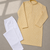 Yellow color traditional chikankari embroidery cotton men's kurta payjama set