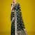 green silk blend banarasi jacuard work saree with unstitched blouse piece