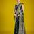 green silk blend banarasi jacuard work saree with unstitched blouse piece