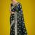 green silk blend banarasi jacuard work saree with unstitched blouse piece