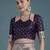 plum silk blend banarasi jacuard work saree with unstitched blouse piece