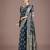 rama silk blend banarasi jacuard work saree with unstitched blouse piece
