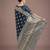 rama silk blend banarasi jacuard work saree with unstitched blouse piece