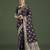 wine silk blend banarasi jacuard work saree with unstitched blouse piece