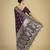 wine silk blend banarasi jacuard work saree with unstitched blouse piece