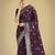 wine silk blend banarasi jacuard work saree with unstitched blouse piece