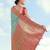 rama silk blend banarasi jacuard work saree with unstitched blouse piece