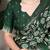 Green art silk printed saree with floral print