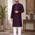 Purple color with linen fabric men's kurta payjama set
