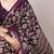 Wine art silk printed saree with floral print