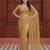 Mustard net embroidered  with sequins work