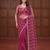 Magenta net embroidered  with sequins work