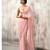 Baby pink georgette embroidered  with sequins work
