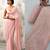 Baby pink georgette embroidered  with sequins work