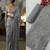 Grey georgette embroidered  with sequins work