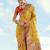 yellow silk blend banarasi jacuard work saree with unstitched blouse piece