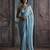 Sky blue georgette embroidered  with sequins work