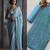Sky blue georgette embroidered  with sequins work