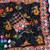 Black crepe printed  with floral print