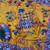 Mustard crepe printed  with floral print