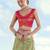 pista silk blend banarasi jacuard work saree with unstitched blouse piece