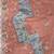 Peach georgette embroidered  with thread work